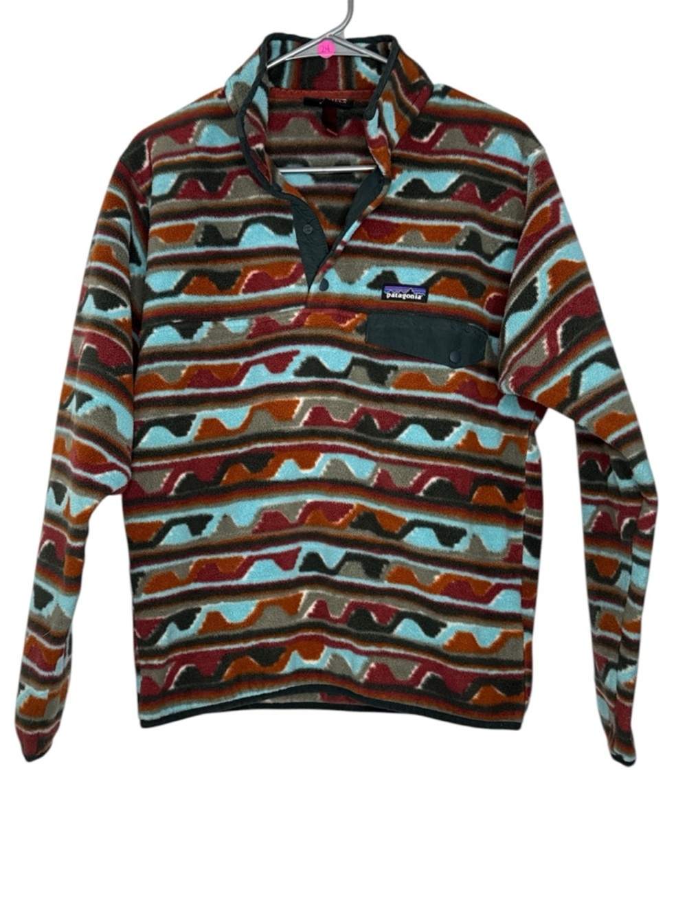 Patagonia Multicolor Wave-Stripe Snap-T Fleece Pullover